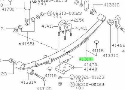 41310-70A11-000 Suzuki Spring assy,rear 4131070A11000, New Genuine OEM Part1