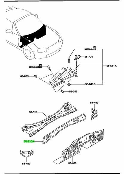 OEM COWL FRONT PANEL Genuine Mazda MX-5 / Miata N0017062YD0
