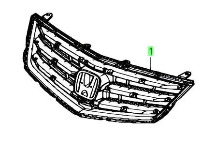 OEM Honda BASE, FR. GRILLE Accord DBA-CU2 71121-TL0-G02