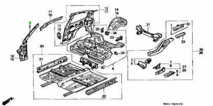 OEM Honda Civic EG 3 Door 1992-1995 04637-SR3-300ZZ RH Front Inner Upper Pillar1