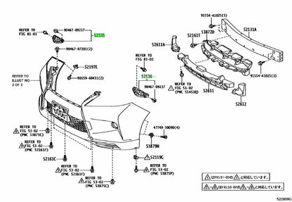 OEM Genuine TOYOTA Lexus Front Bumper SideRetainer RH/LH 52535-48030 52536-480201