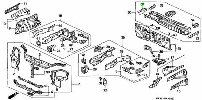 OEM Honda Civic EG EG6 EG8 EG9 61120-SR3-E00ZZ RH Dashboard Upper Member Genuine0