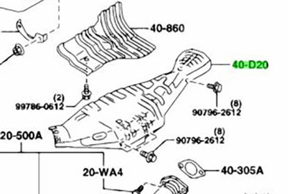 OEM Mazda N3A1-40-D20F Converter Insulator RX-7 FD3S Genuine0
