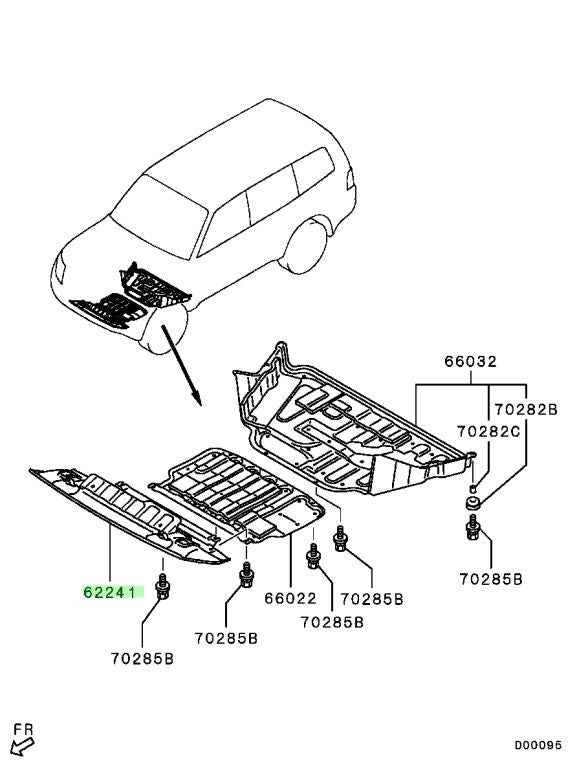 OEM Genuine Mitsubishi Pajero Montero V86W V88V V96W V98W COVER, METAL JACKET0