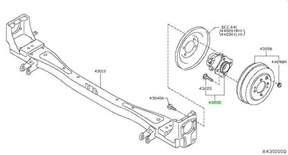 OEM Genuine Nissan HUB ASSEMBLY REAR AXLE NV200 1piece 43202-9SE0A 432029SE0A
