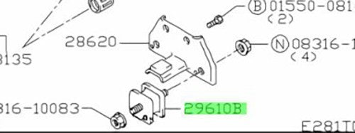 29610-81A00-000 Suzuki Mounting change control 2961081A00000, New Genuine OEM Pa2
