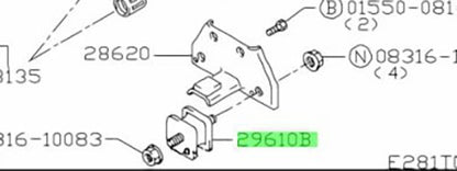 29610-81A00-000 Suzuki Mounting change control 2961081A00000, New Genuine OEM Pa2