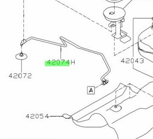 Genuine Subaru Fuel Delivery Tube Sub 42074-CA0201