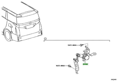 Genuine TOYOTA Lexus LM Rear LH Suspension Height Sensor 89408-V2010 89408V20100