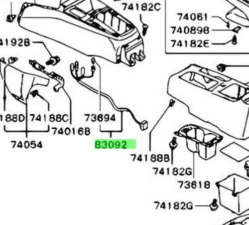 Genuine Mitsubishi Lancer Evo CT9A Center Console Lamp Harness OEM MR5721121