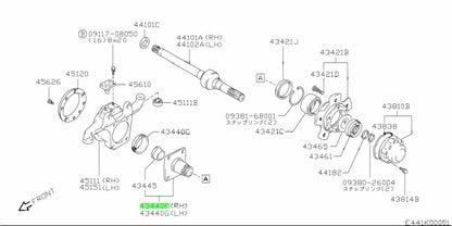 43440-81A00-000 Suzuki Spindle,fr wheel,r 4344081A00000, New Genuine OEM Part3