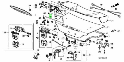 OEM 2008-2009 Honda S2000 Stiffener, L&R. Spoiler Foot SET