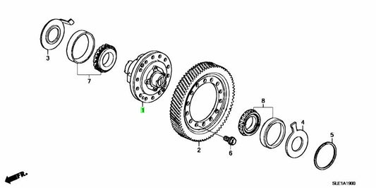 OEM DIFFERENTIAL ASSY. Genuine HONDA CR-V 41100-RZJ-003