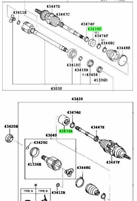 OEM Genuine TOYOTA Lexus Front Drive Shaft Damper RH/LH 43474-33050 43474-480201