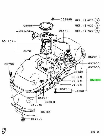 NEW Genuine Mitsubishi Fuel Gas Tank Assembly OEM MN1200941
