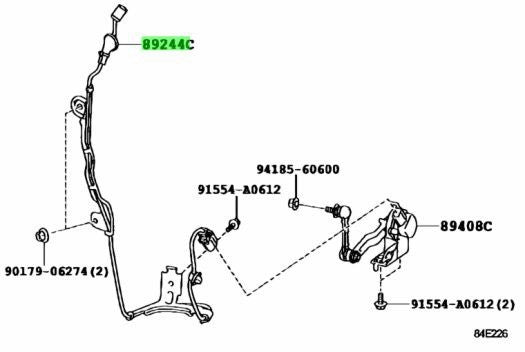 OEM Genuine TOYOTA Lexus Shock Absorber Control Wire 89244-24020 89244240201