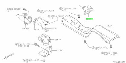 11710-77E11-000 Suzuki Mounting,eng rr 1171077E11000, New Genuine OEM Part2