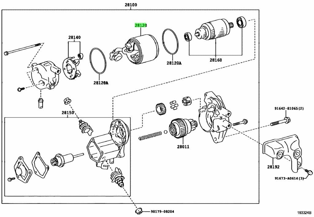 OEM YOKE ASSY, STARTER Genuine Toyota HiAce Van 200 GDH206V 28120-0L1800