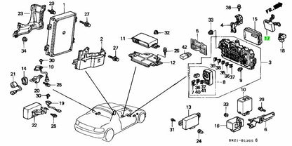 OEM Honda Integra DB8 DC2 Interlock Control Unit 39500-ST7-003 Genuine0