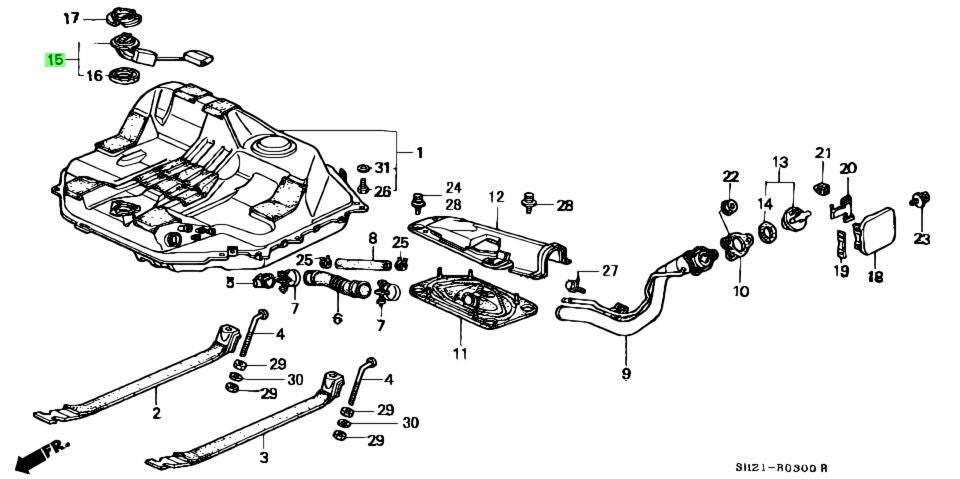 GENUINE HONDA 1988-1991 CIVIC CRX  FUEL TANK LEVEL SENDING UNIT 37800-SH3-003