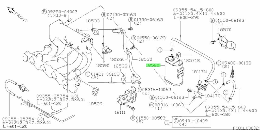 18560-76A31-000 Suzuki Canister 1856076A31000, New Genuine OEM Part1