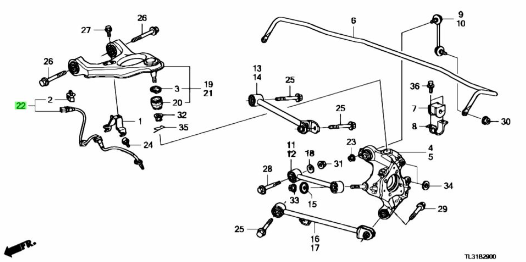 OEM Rear SENSOR ASSY. R&L SET Honda Accord DBA-CU2 57470-TL1-G01 2Piece