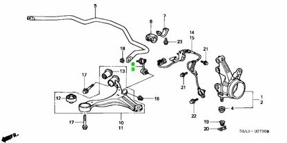 OEM LINK COMP.FR. STABILIZER R&L SET Honda 2001-2011 Civic UA-EU1