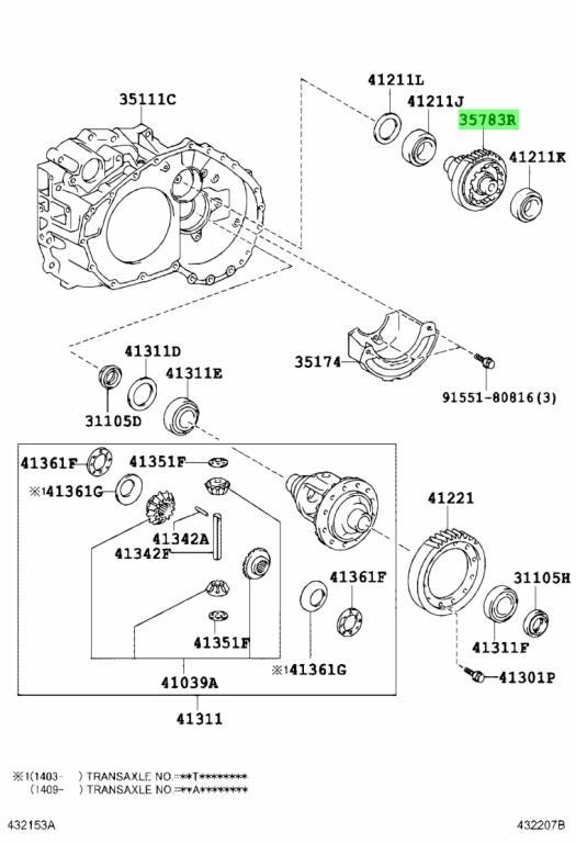 OEM Genuine Toyota Lexus Transmission Counter Driven Gear 35705-48030 35705480300