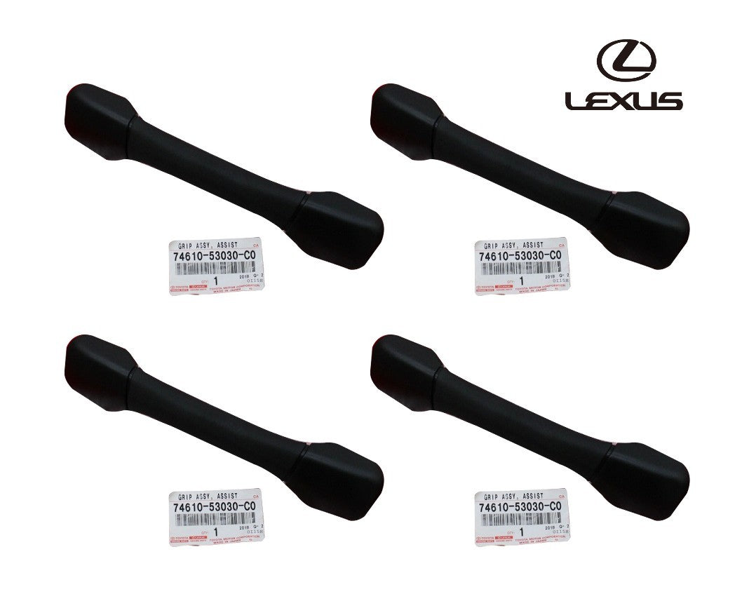 OEM Genuine TOYOTA LEXUS Assist Grip Sub Assy Set BLACK Trim 74610-53030-C0 4PCS0
