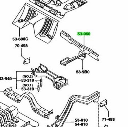 OEM MAZDA CROSS MEMBER NO.5 RX-7 FD3S FD01-53-940A1