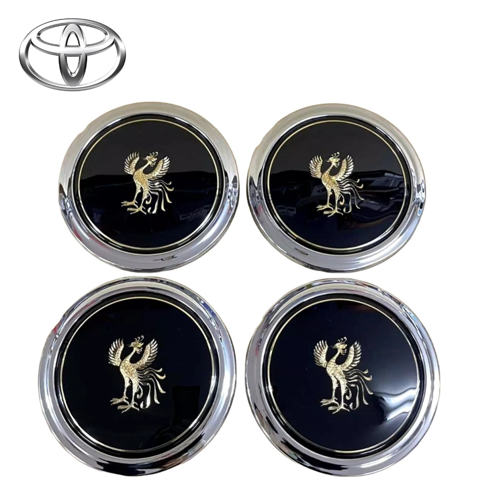 Genuine Toyota Century GZG50 Black Wheel Hub Ornament 42603-40020-C0 SET of 4