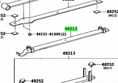 OEM LEAF, REAR SPRING, NO.2 Genuine Toyota HiAce Van 200 GDH206V 48202-26E211
