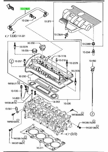 Genuine Mazda Ventilation Pipe MX-5 Miata NC 2006-2015 LFG1-13-74X0