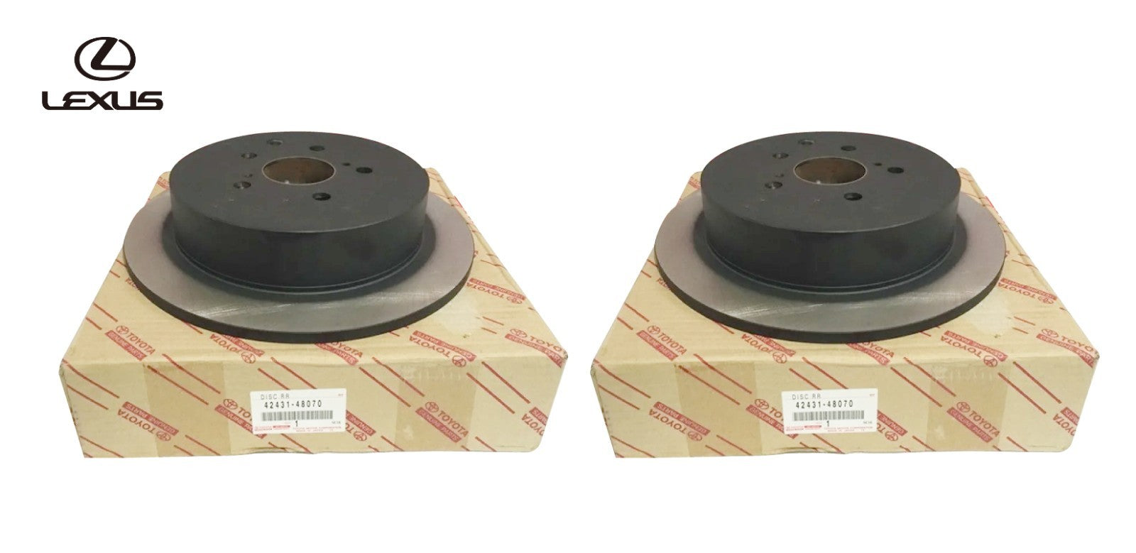 OEM TOYOTA LEXUS REAR BRAKE ROTOR 2pcs 2010-2015 RX350 RX450H (JPP) 42431-480700