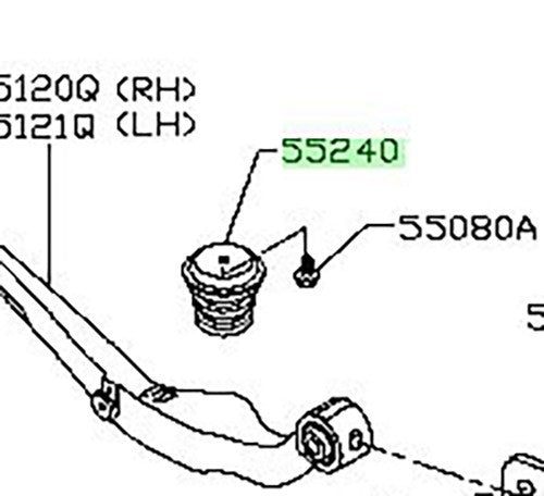 New Genuine Nissan Rear Suspension Bump Stop 55240-4CE0A OEM2