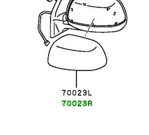 Genuine Mitsubishi ASX RVR Outlander COVER,DOOR MIRROR,OTR RH 7632B412RC1