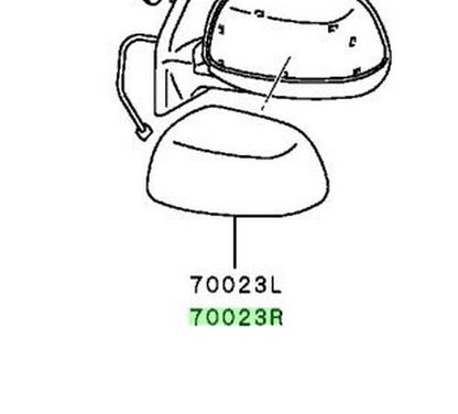 Genuine Mitsubishi ASX RVR Outlander COVER,DOOR MIRROR,OTR RH 7632B412RC1