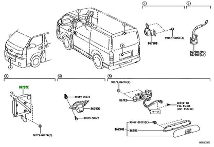 Genuine Toyota Hiace GDH201V Parking Assist Computer OEM 86792-261300