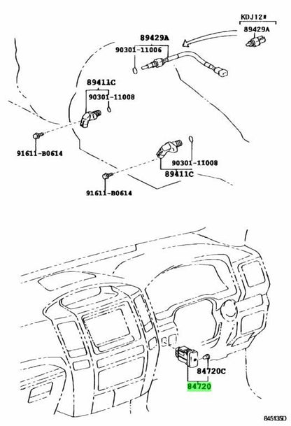 84720-60130 Toyota Switch assy, pattern select 8472060130, New Genuine OEM Part2
