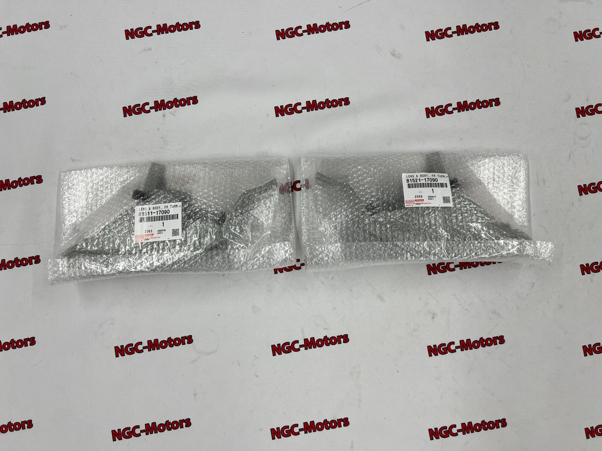 TOYOTA GENUINE MR2 SW20 SW20L FRONT CLEAR TURN SIGNAL LAMP LENS Rh & Lh SET