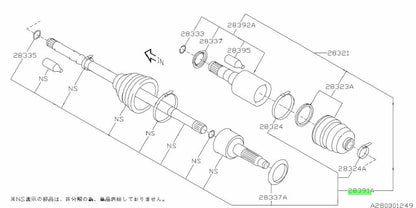 NEW Genuine Subaru Front Axle Shaft Joint Kit CV Axle Drive Shaft OEM 28391FG0111