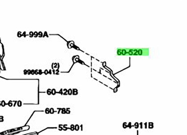 OEM MAZDA CENTER BRACKET RX-7 FD3S F100-60-5342
