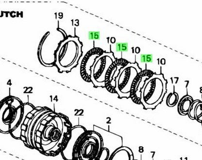 OEM Honda Integra Civic CR-V Del Sol AT Clutch Disk 22644-P4X-003 Genuine1