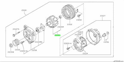 Genuine Nissan 350Z 370Z Alternator Rotor Assembly 23108-JK01A OEM0