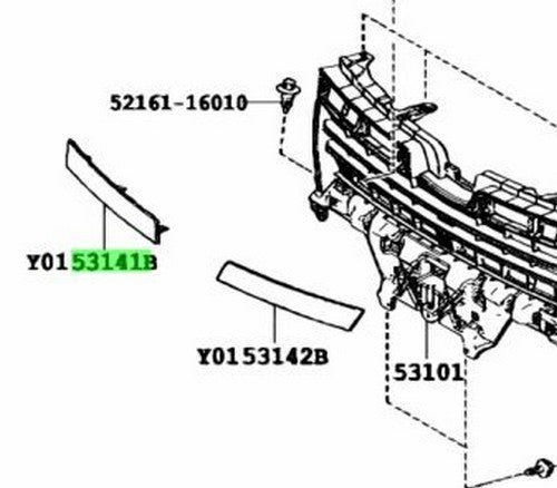 OEM Genuine Toyota Voxy ZRR80G ZRR85W GARNISH RADIATOR GRILLE NO.1 5314128080-C21