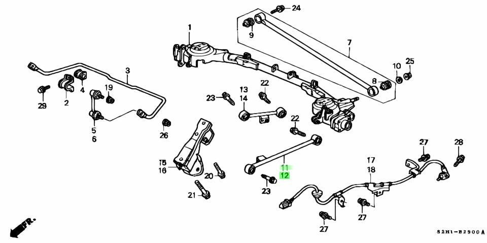 NEW Genuine Honda Rear Lower Control Arm Link LH RH Set OEM 52370/52380-S2H-0000