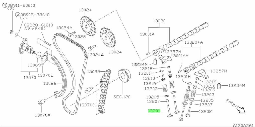 New Genuine Nissan Engine Intake Valve 13201-1E711 OEM1