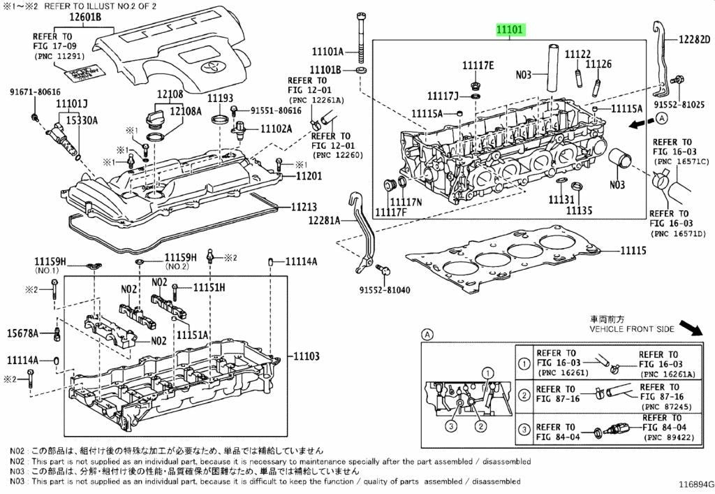 TOYOTA Lexus Engine CylinderHead Assembly 08/2011-09/2011 11101-39775 11101397750