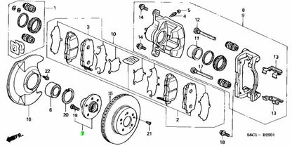 OEM HUB ASSY., FR. Genuine HONDA Stream 44600-S7A-000