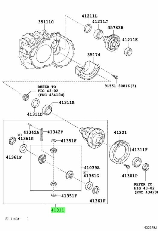 New OEM Part Genuine TOYOTA Lexus Front Differential Case 41301-33101 41301331010
